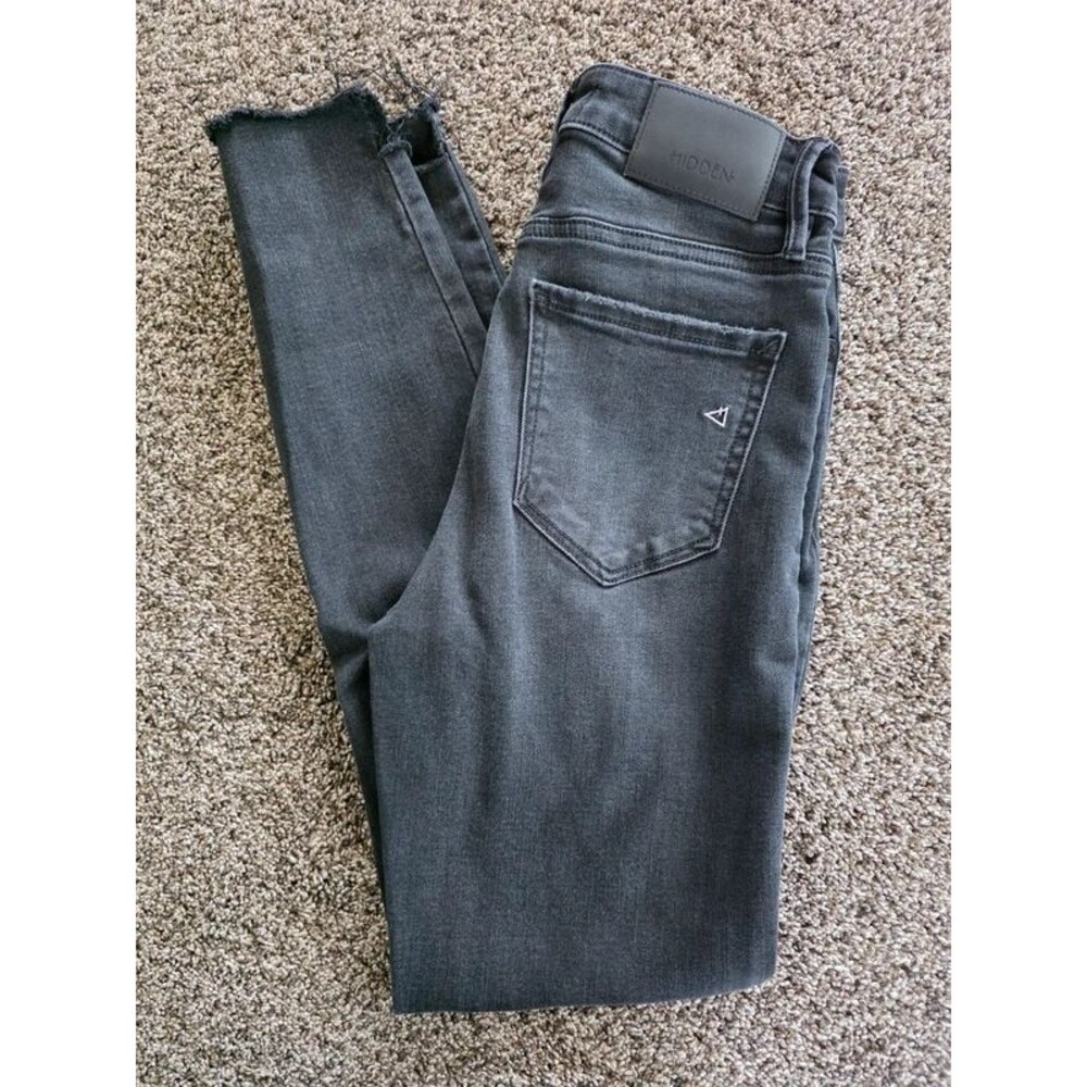 Hidden Jeans Taylor high rise distressed Skinny Jeans Womens Size 26 Black Denim